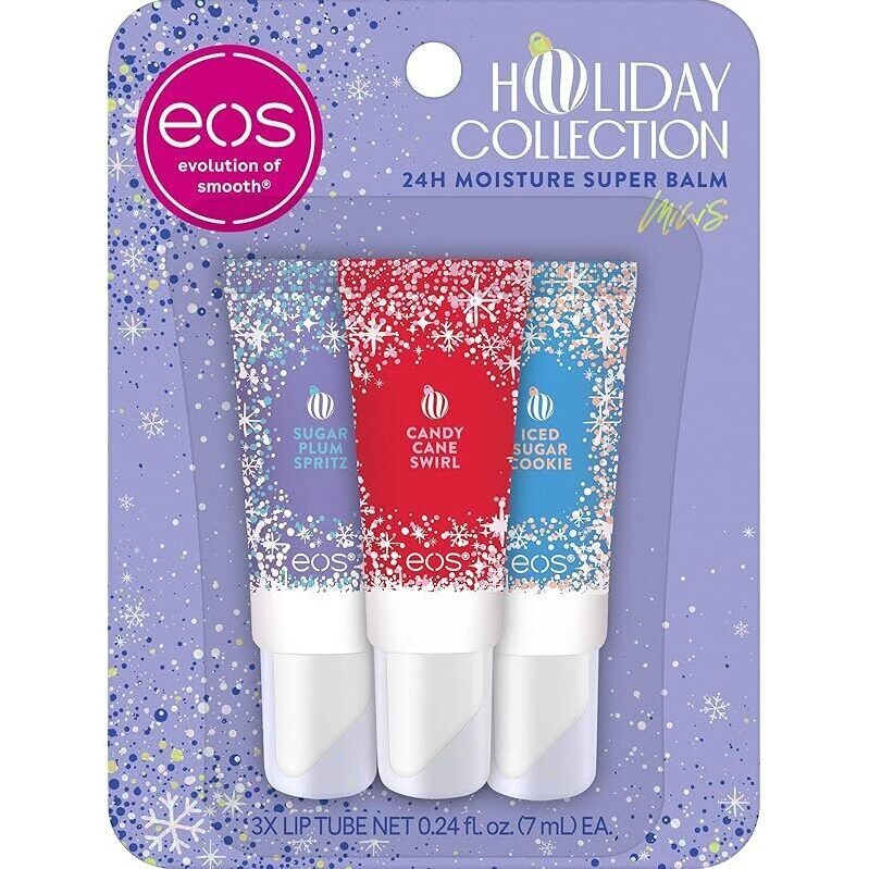 Eos Holiday 24H Moisture Mini Super Balm Set - Perfect Gift Set