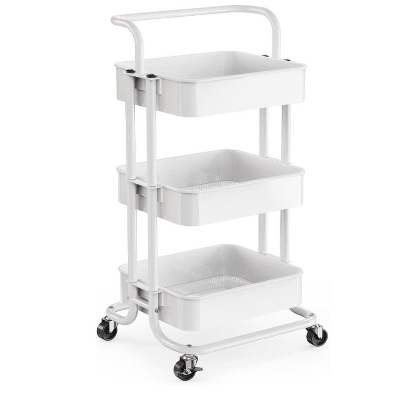 Versatile Three-Tier Rolling Cart on Sale - Prime Eligible