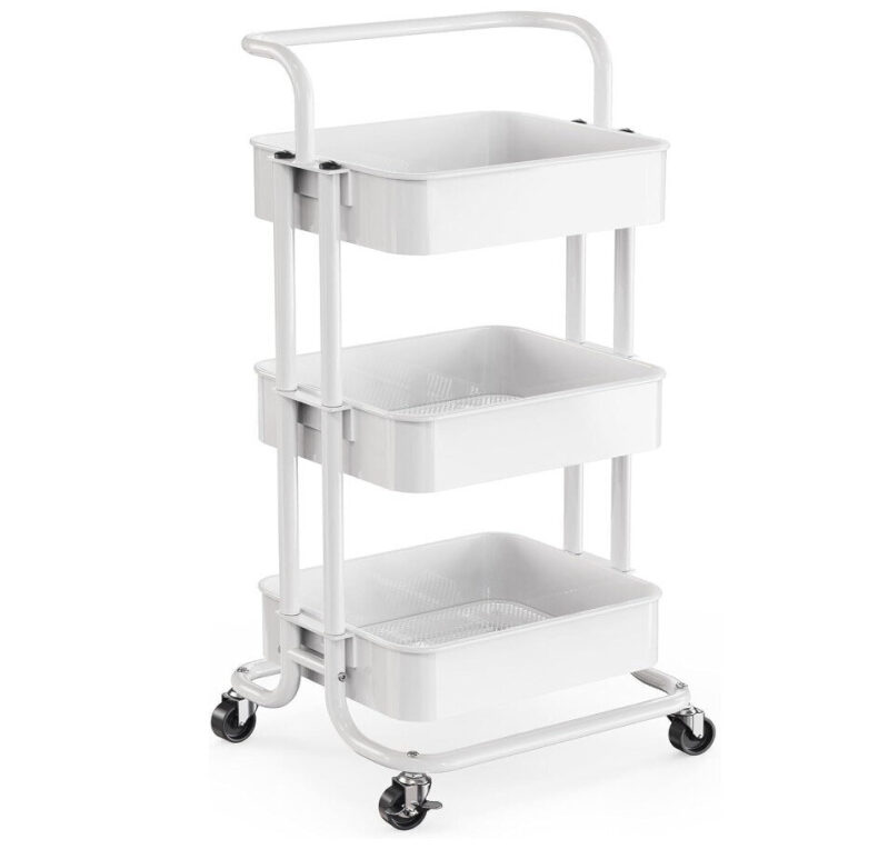 Versatile Three-Tier Rolling Cart on Sale - Prime Eligible