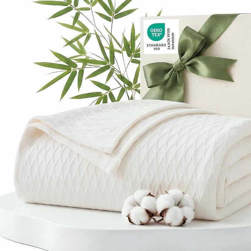 Breathable Cooling Blanket for Hot Sleepers - 66x90-in