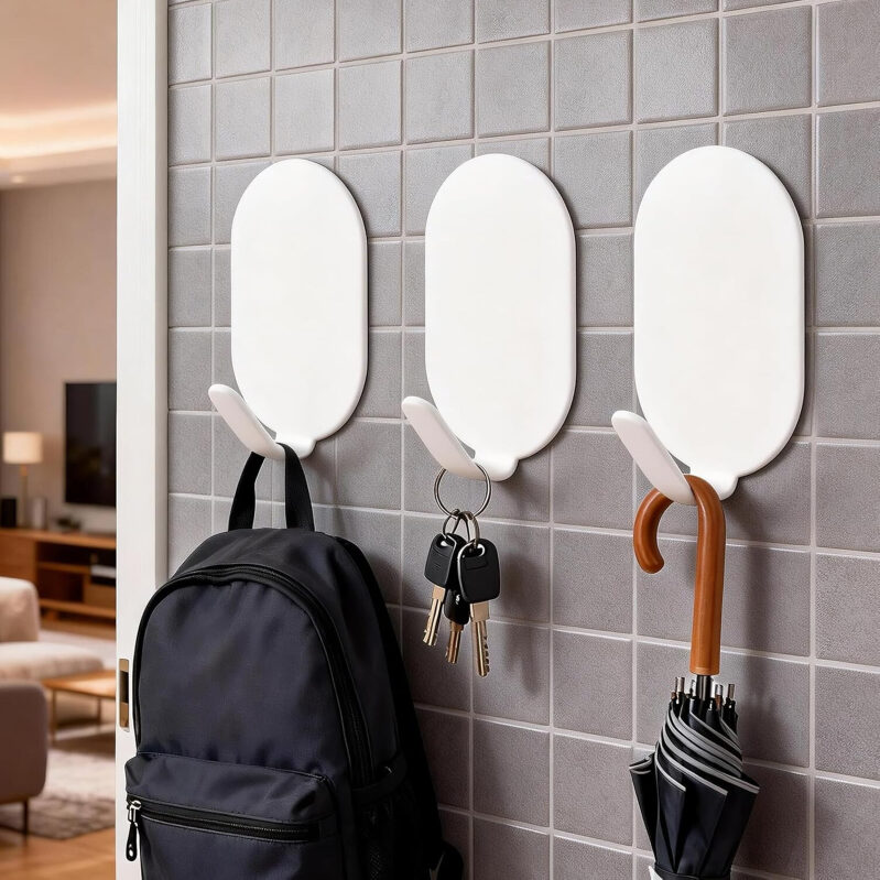 Powerful No-Drill Metal Hooks - 10 Pack, Prime Shipping