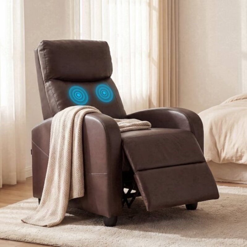 Edx Adjustable Recliner Chair Sofa with Vibration Massage - Great Deal at Walmart