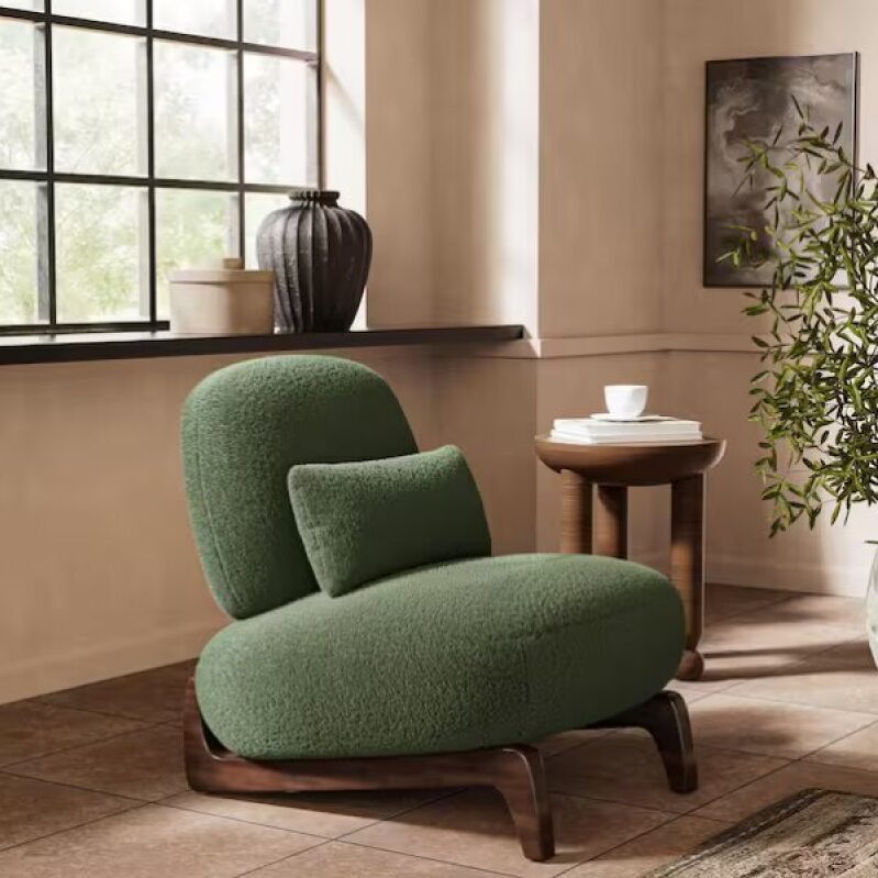 Modern Fort Cloud-Soft Comfort Green Accent Chair with Pillow - Great Value