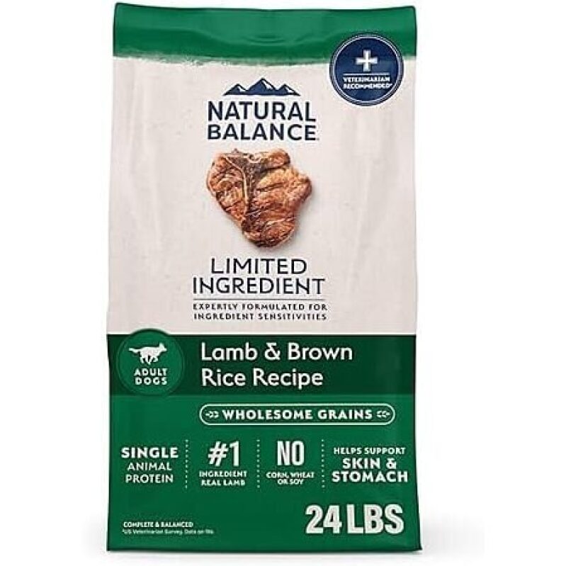 Natural Balance Lamb & Brown Rice Dry Dog Food - 24-Lb