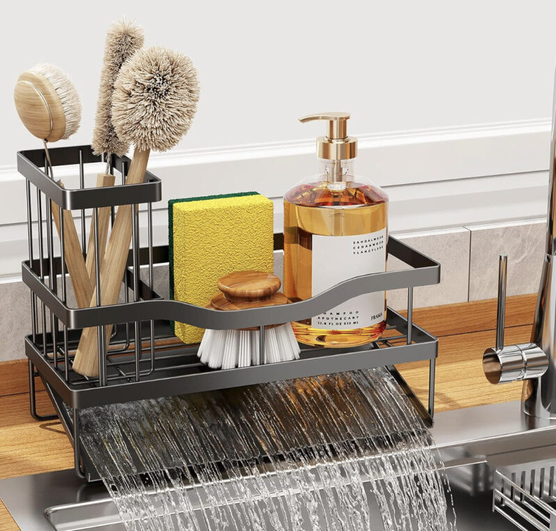 Stainless Steel Kitchen Sink Organizer with Drainer