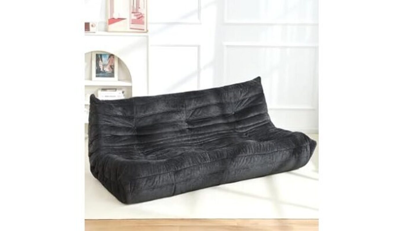 50% off Black Velvet Convertible Sofa