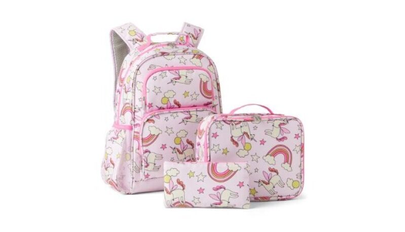 Amazon Essentials Kids School Backpack Set – Pink – 3 Piece Bundle