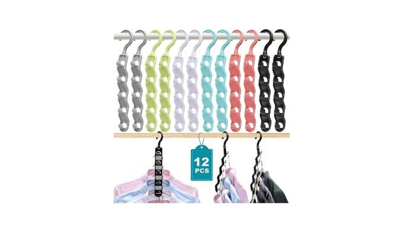 Upgraded Closet Organizers and Storage - Maximize Your Space with 12 Pack Space Saving Hangers
