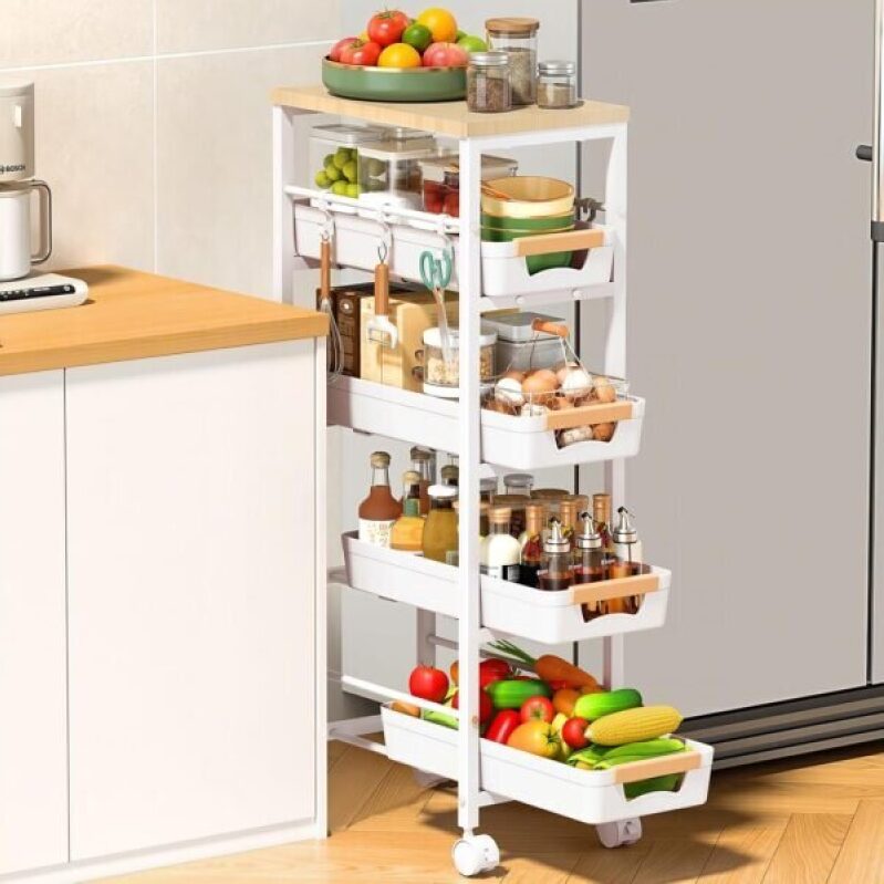 Sleek Kitchen Rolling Cart with 20% Off