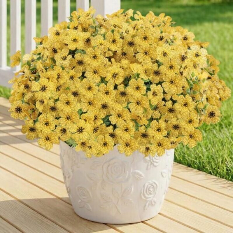 Stunning Yellow Potted Flowers for Your Patio