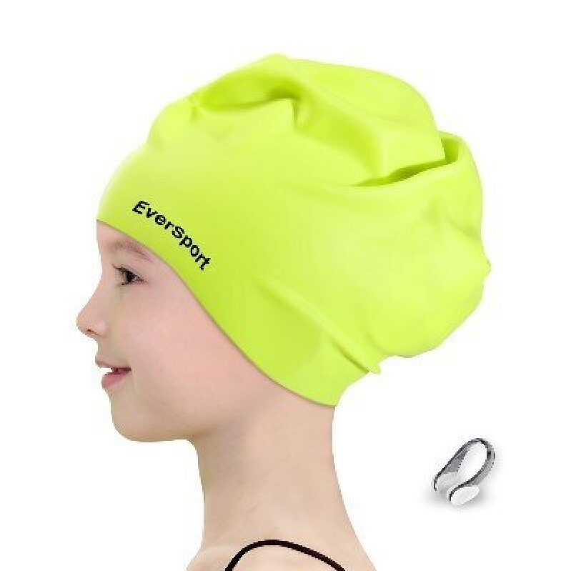 EverSport Kids Silicone Swimming Cap - Bright Green