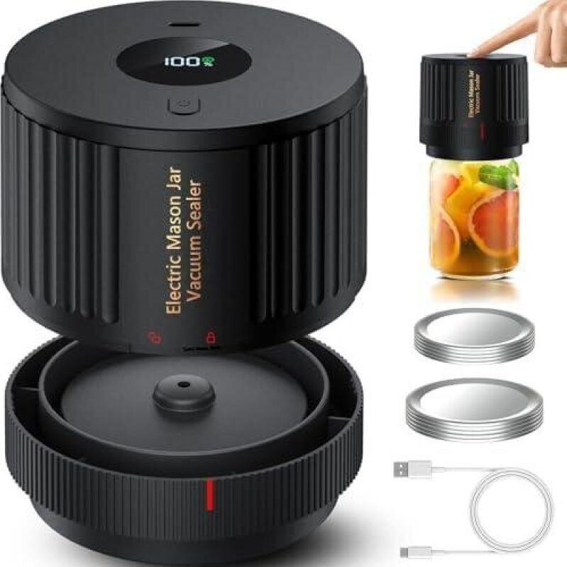 Electric Mason Jar Vacuum Sealer: 55% OFF - Preserve Freshness