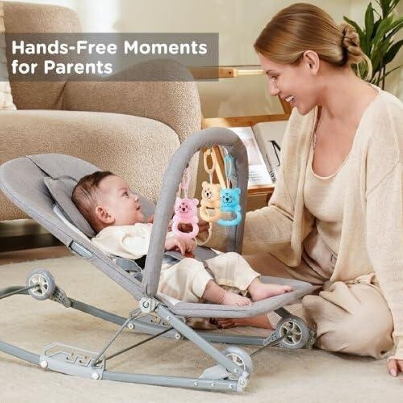 Hands-Free Baby Rocker with Canopy - 50% Off