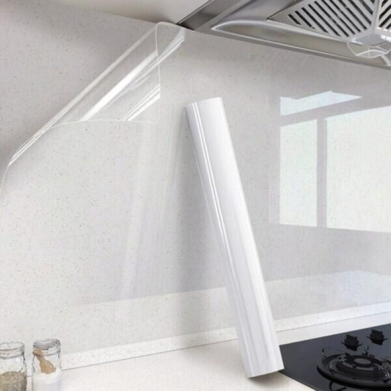 Transparent Self-Adhesive Anti-Oil Sticker for Kitchen and Bathroom - 15.8×78.8 Inches
