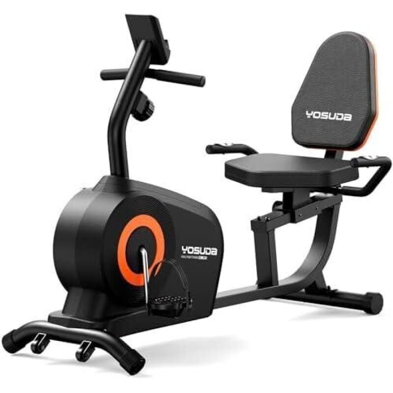 Affordable Recumbent Exercise Bike with LCD Display - 49% OFF