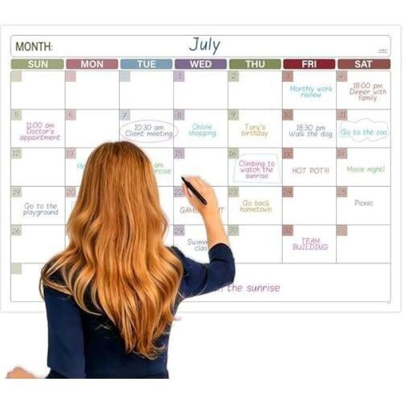 47% Off Large Erasable Calendar in Morlandi Colors - July