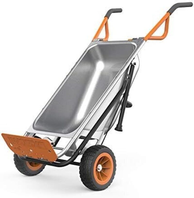 Worx 8-in-1 Aerocart Garden Cart/Wheelbarrow Heavy Duty Dolly - Ultimate Garden Helper