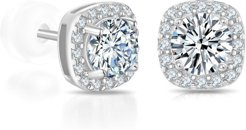 925 Sterling Silver Moissanite Stud Earrings - Prime Deal