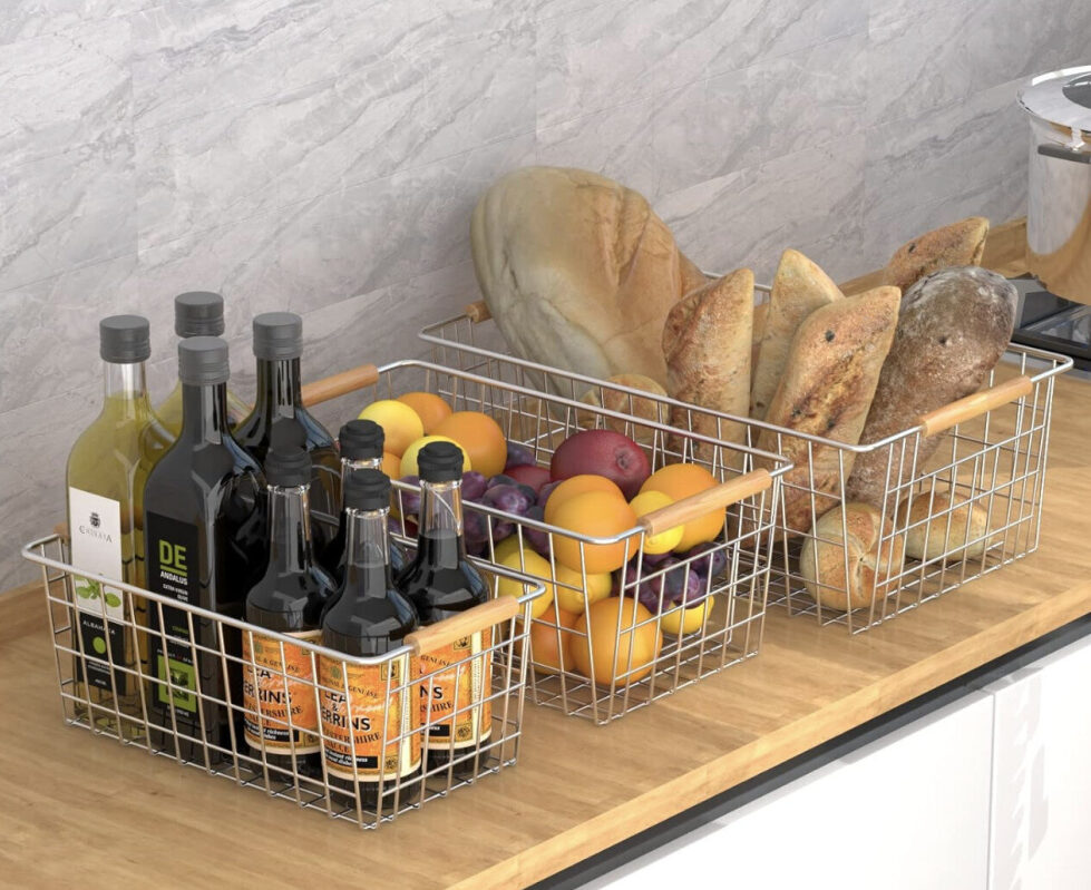 Affordable Metal Storage Baskets Set - Prime Eligible