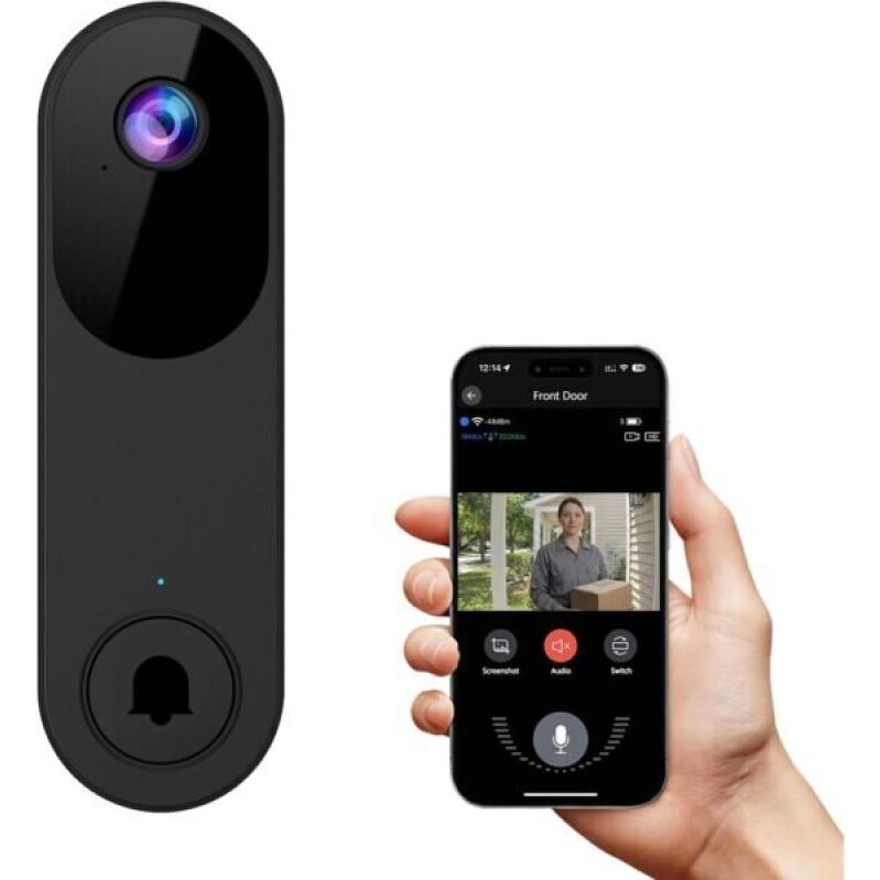 ZEOINE Doorbell Video Camera - Wireless, Live View, Night Vision, 2-Way Audio