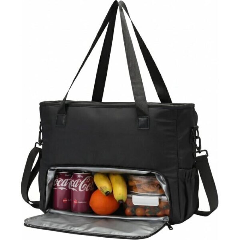 Jet Black Work Tote with 15.6