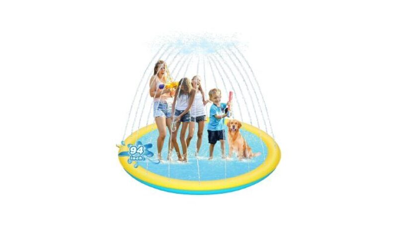 94” Large Splash Pad for Kids & Dogs - Summer Water Toy