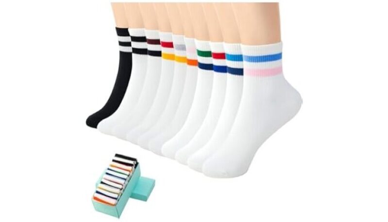 60% Off 6-10 Pairs High Quality Cotton Athletic Socks for Women