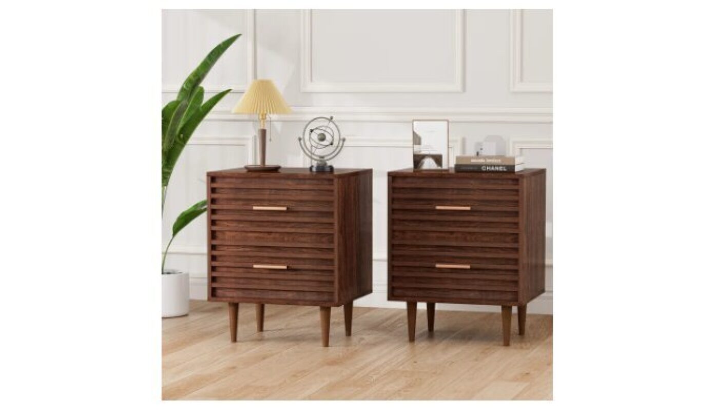 Elegant Mid-Century Modern Nightstand Set - Perfect for Your Bedroom