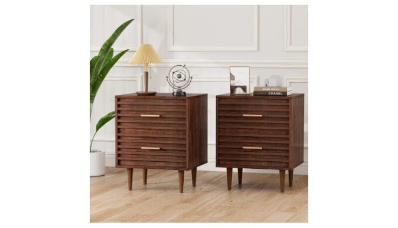 Elegant Mid-Century Modern Nightstand Set - Perfect for Your Bedroom