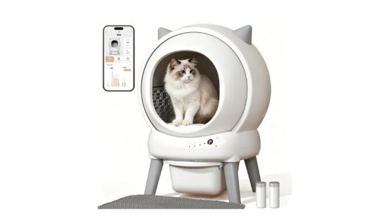 ZHMZ E2 Self-Cleaning Litter Box for Multiple Cats - Auto Robot with Dual Safety Sensors