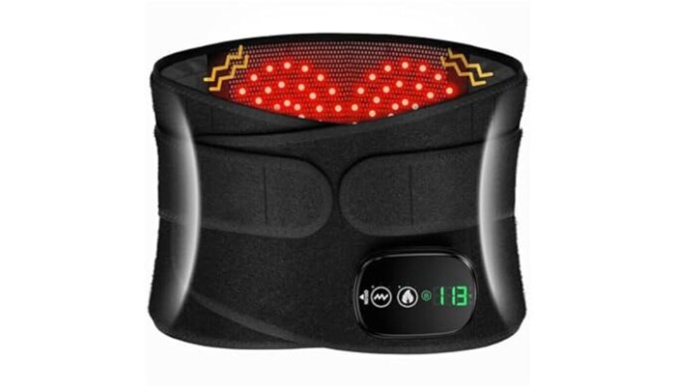 56% off Lower Back Massager with Heat, 3 Levels Adjustable