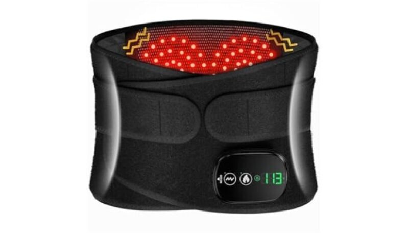 56% off Lower Back Massager with Heat, 3 Levels Adjustable