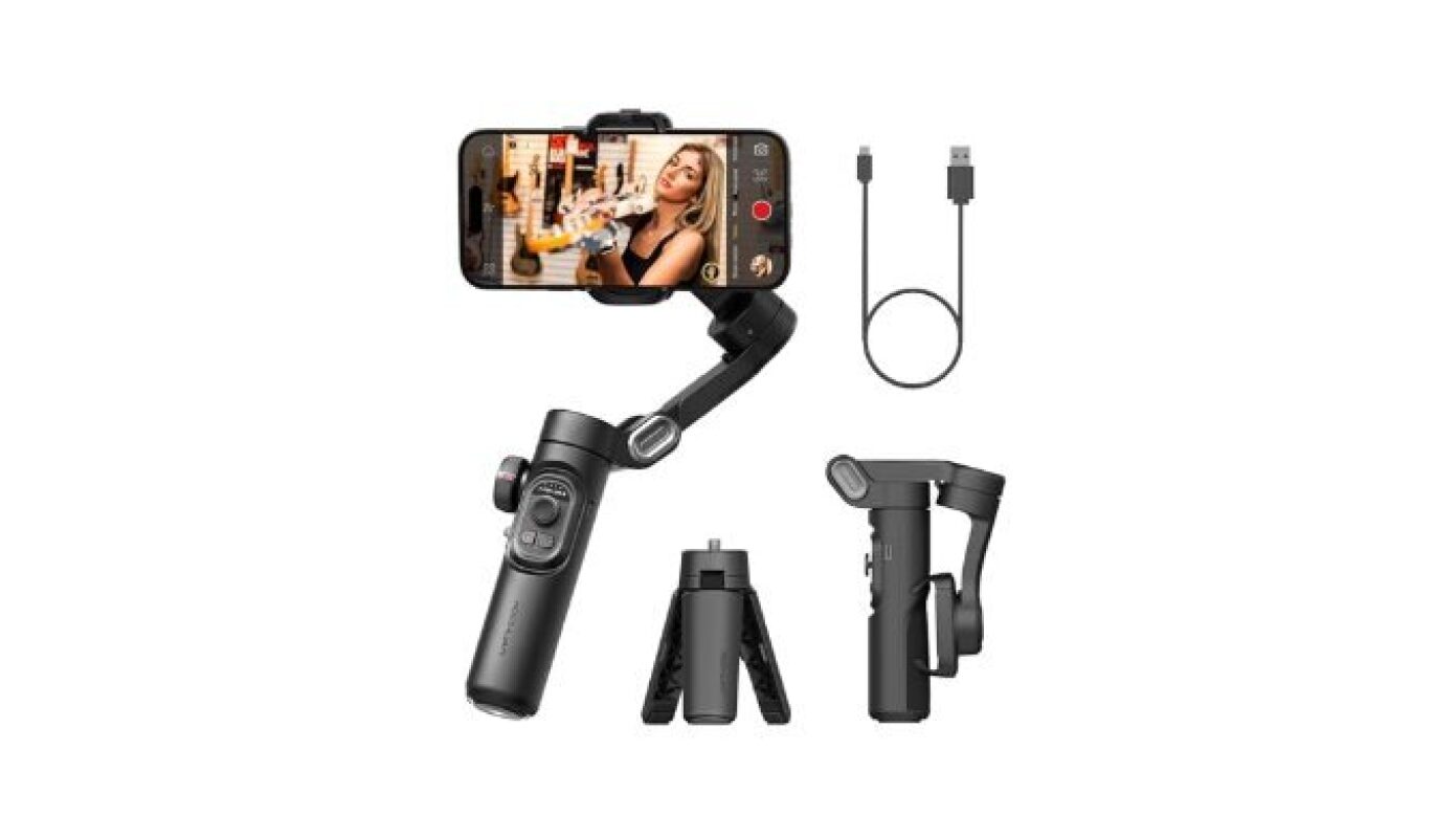 AOCUAN Phone Gimbal Stabilizer - 3-Axis Foldable Handheld Gimbal for iPhone and Android