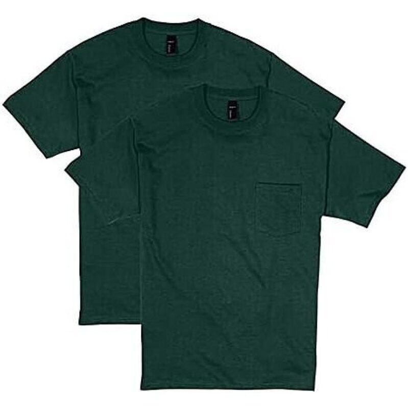 2-Pack Hanes Men's Beefy-t 100% Cotton Heavyweight Pocket T-Shirts - Value Deal