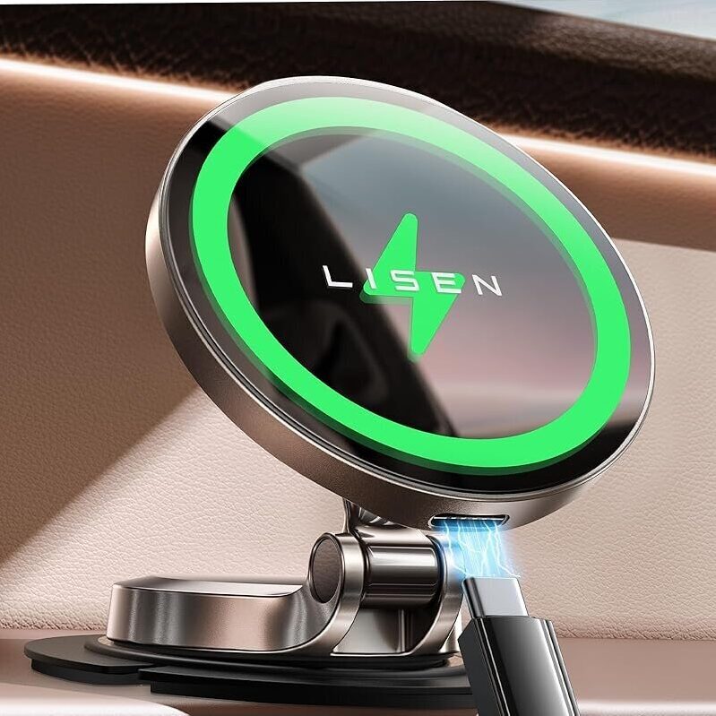 LISEN 15W MagSafe Car Mount Charger - Premium Wireless Charging Solution