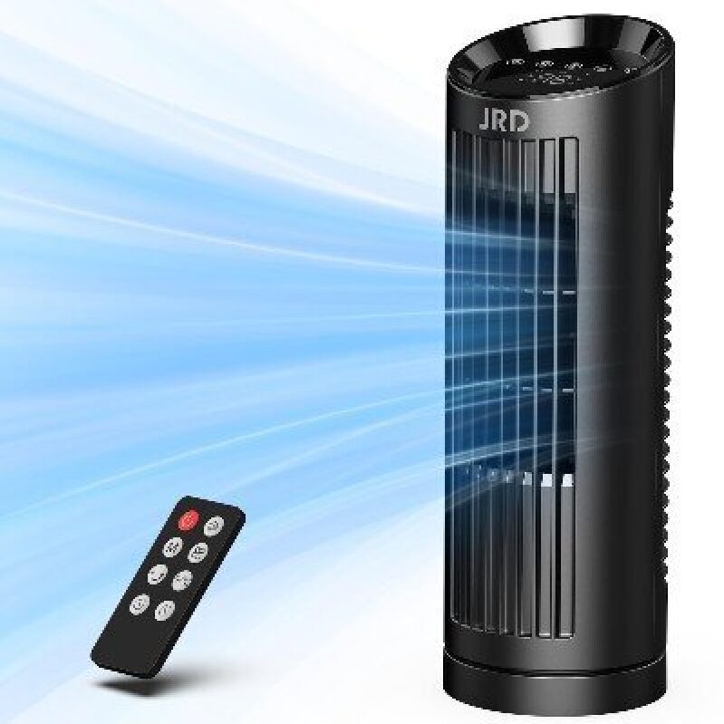 JRD 13-Inch Bladeless Tower Fan - Silent & Efficient Cooling
