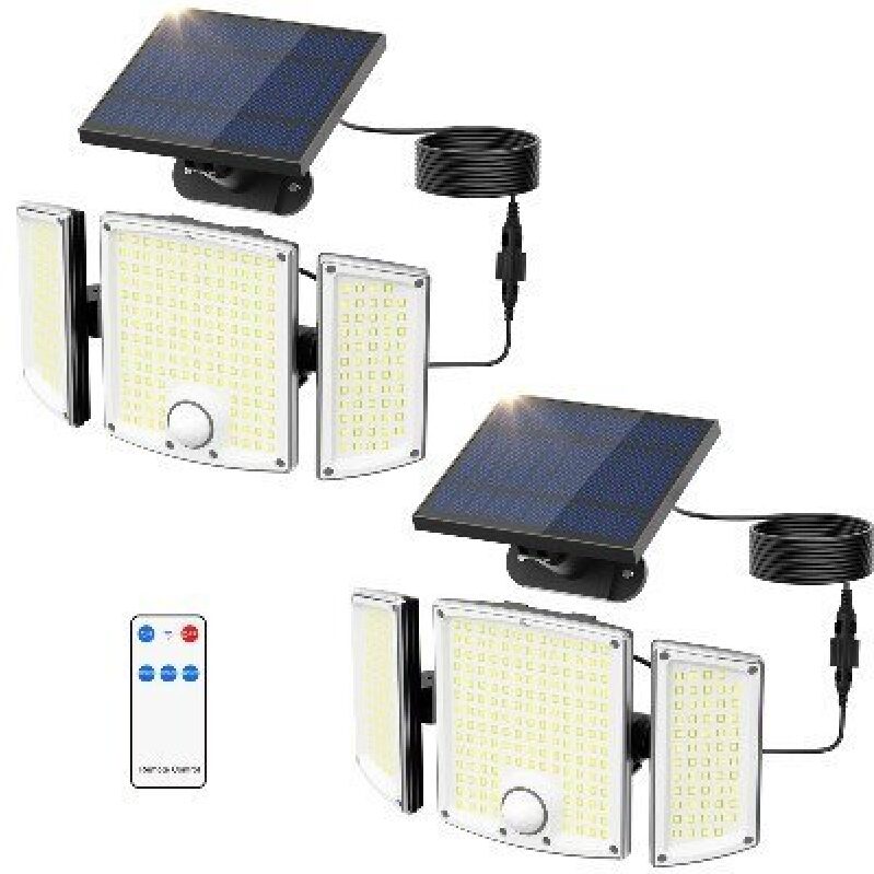 Onforu 2-Pack Solar Motion Sensor Lights - Durable, High-Brightness Outdoor Security