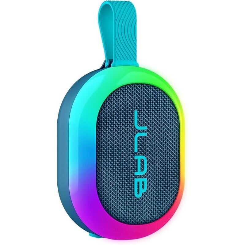 JLab Pop Party Portable Bluetooth Speaker w/RGB LED Lighting