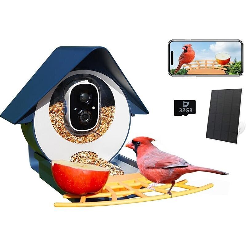 Birdkiss Smart Bird Feeder with Camera - Live Birdwatching