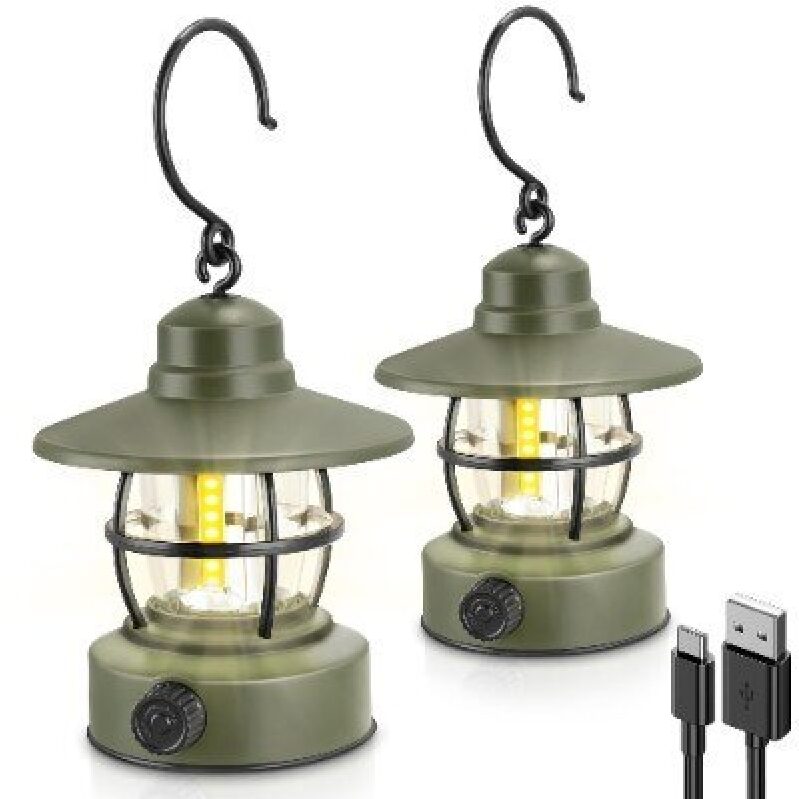 Fulighture Rechargeable LED Camping Lanterns - 2 Pack