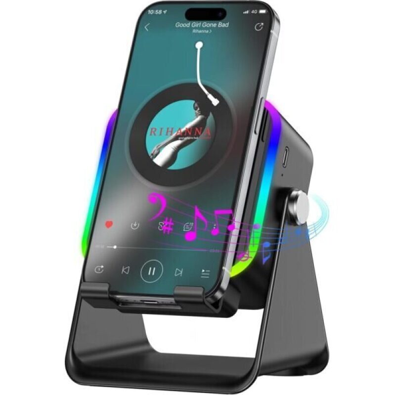 5-in-1 Bluetooth Speaker with Phone Stand, Stereo Sound, 50% Off