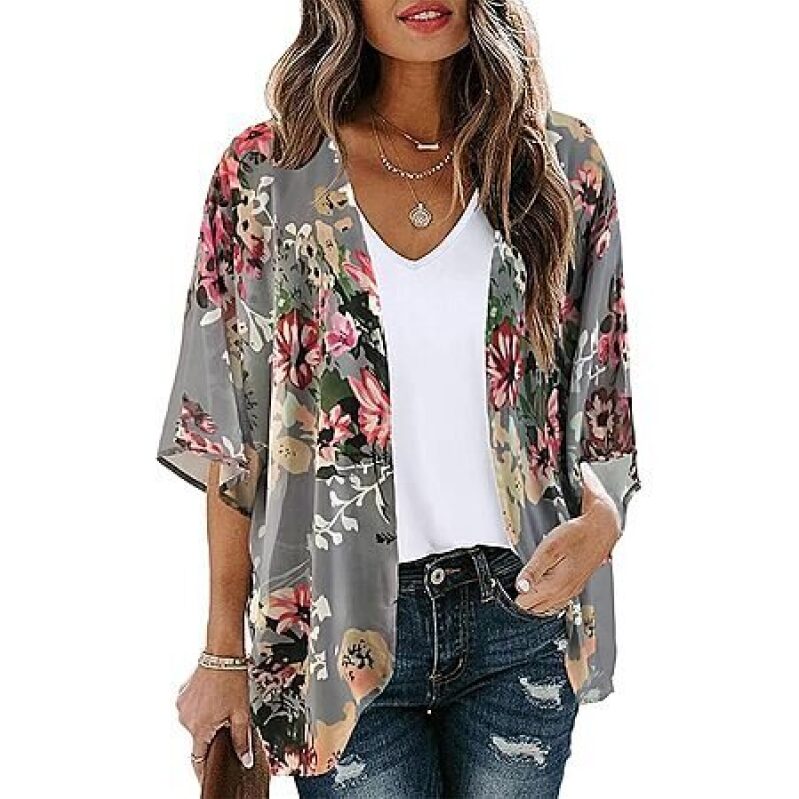 Affordable Floral Print Kimono Cardigans by CHICGAL - Best Deals on Amazon