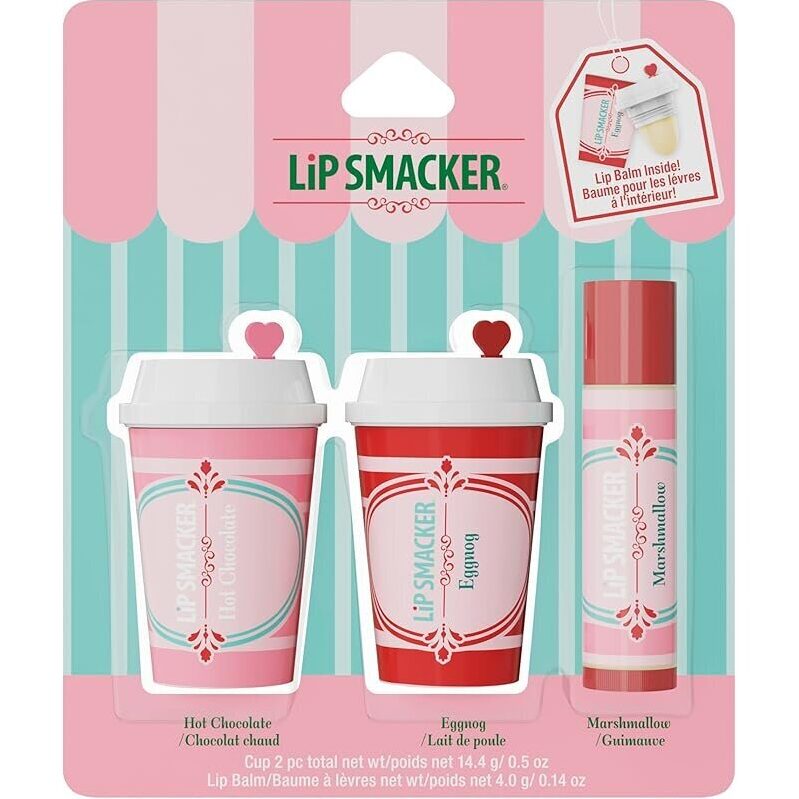 Lip Smacker Holiday Cafe Balm Trio - Festive Lip Balm Set