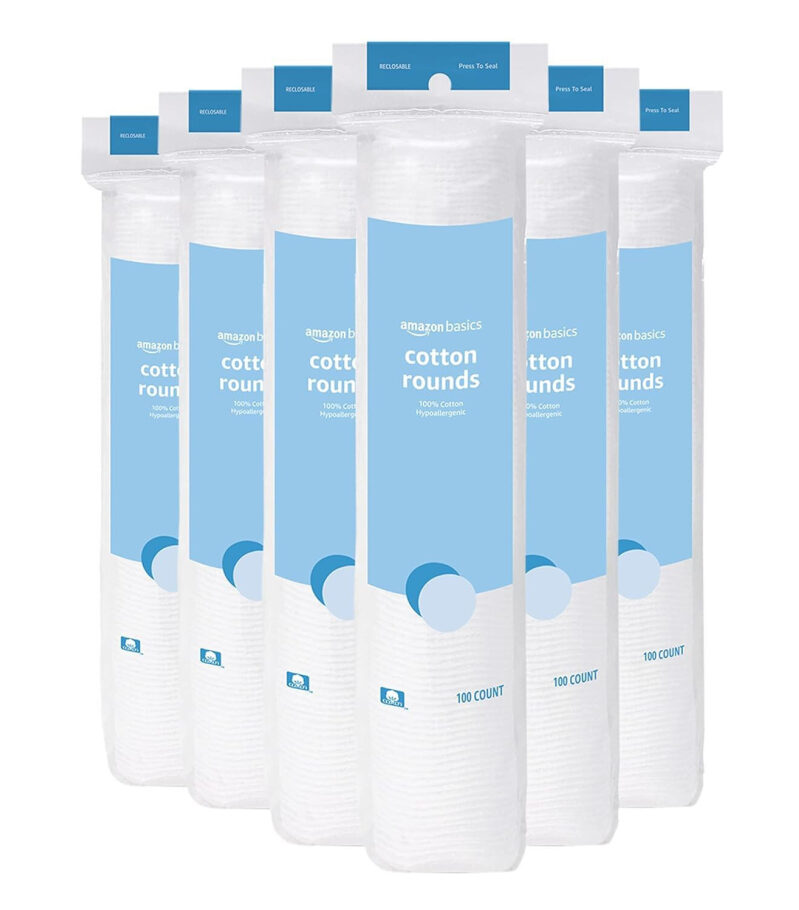 Amazon Basics Hypoallergenic Cotton Rounds - 600 Count