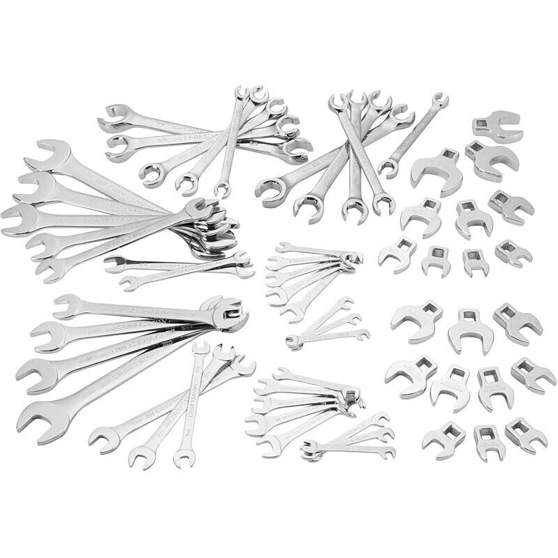 60pc Set SAE & Metric Standard Combination Wrench - Complete Tool Set for Home & Professional Use