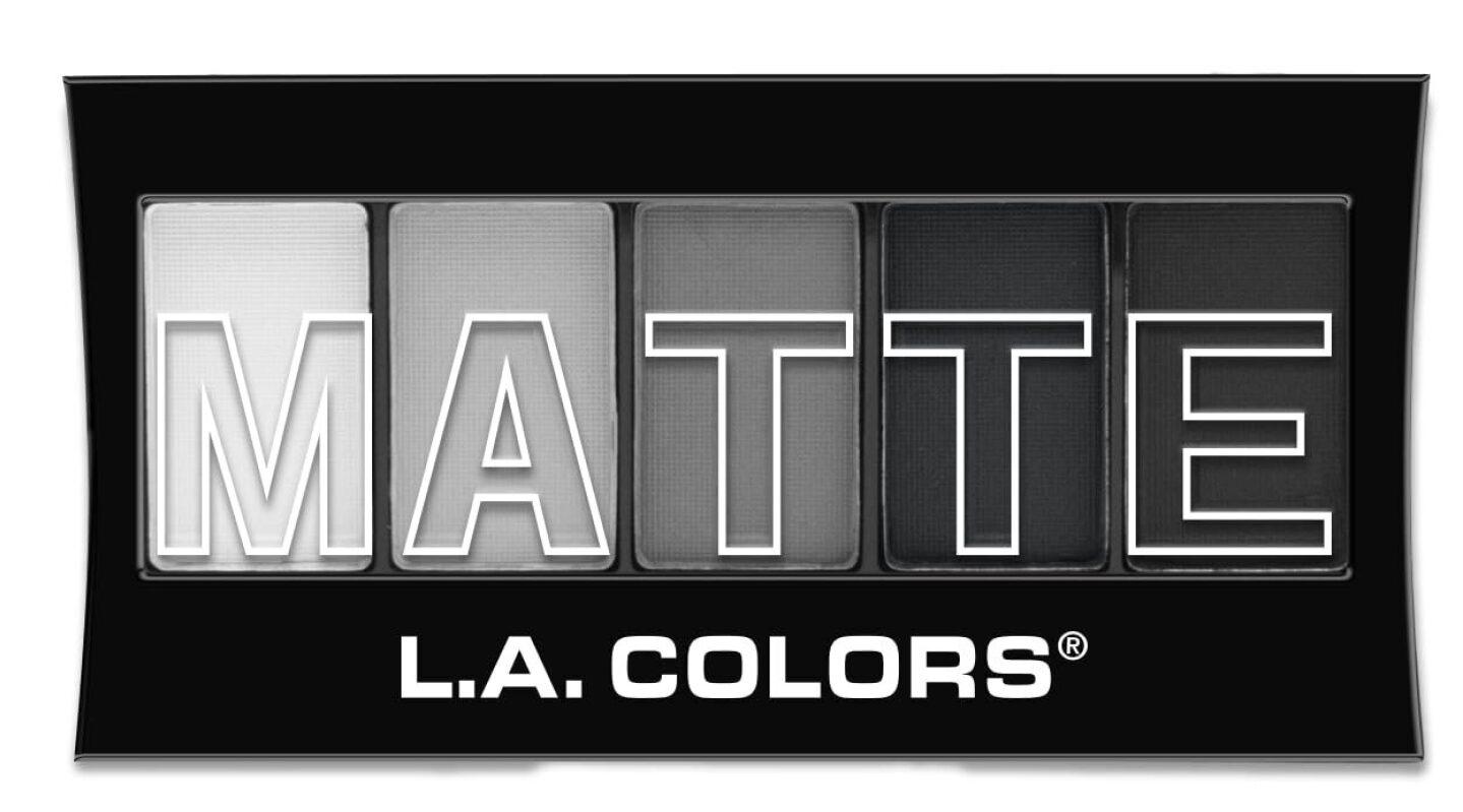 L.A. Colors 5 Color Matte Eyeshadow Palette - Black Lace