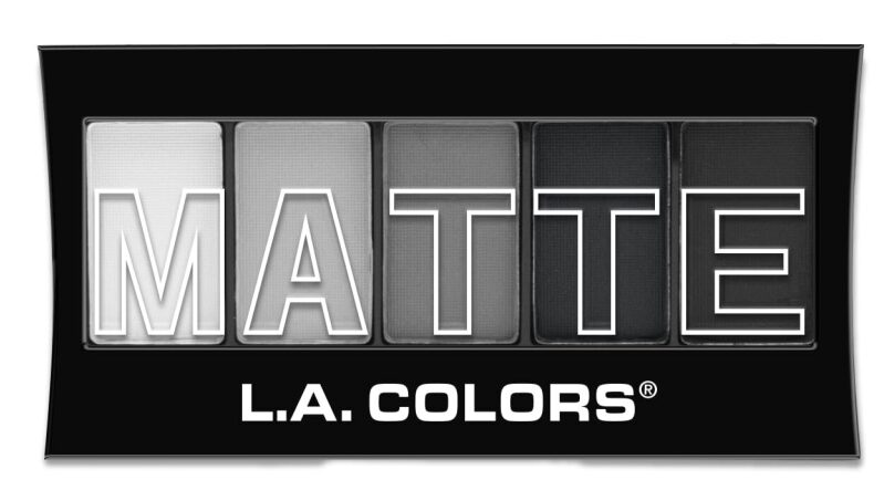 L.A. Colors 5 Color Matte Eyeshadow Palette - Black Lace