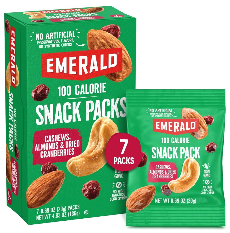 Emerald Nuts Cashews and Almonds w/Dried Cranberries - 7ct