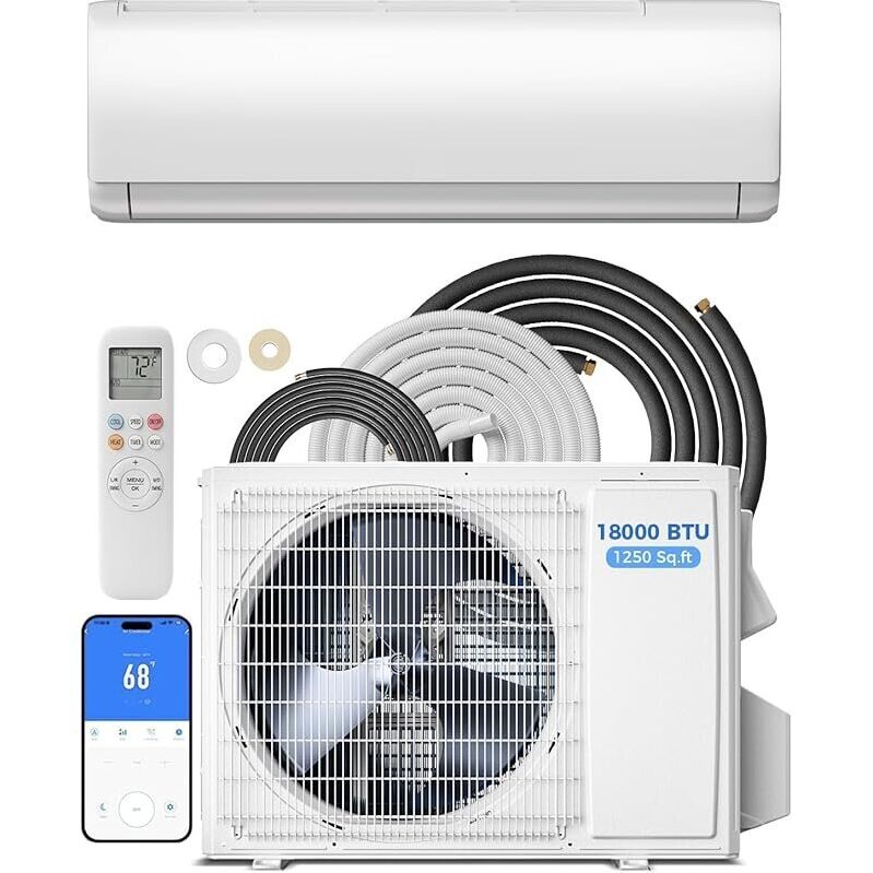 Feelfunn 18000 BTU Mini Split AC/Heating System - Cost-Efficient Climate Control