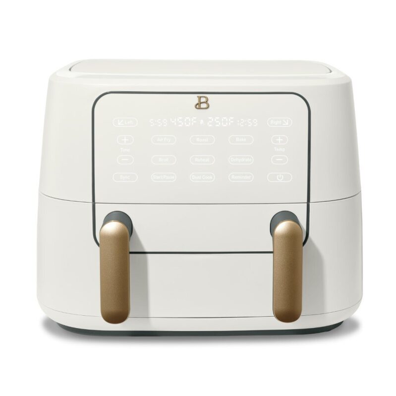 9 QT TriZone Air Fryer with Dual Cooking Zones - White Icing